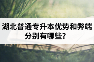 湖北普通專升本優(yōu)勢和弊端分別有哪些？