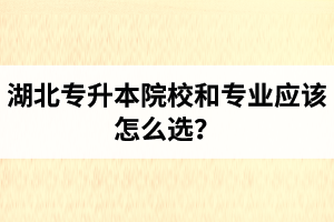 湖北專升本院校和專業(yè)應(yīng)該怎么選？公辦院校和民辦院校差別大嗎？