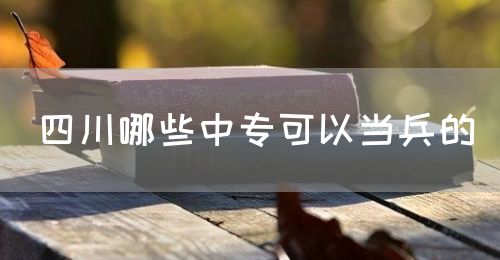四川哪些中專可以當兵的(圖1)