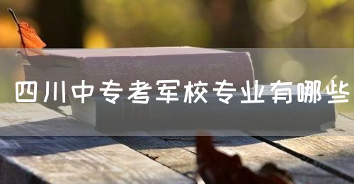 四川中?？架娦I(yè)有哪些？(圖1)
