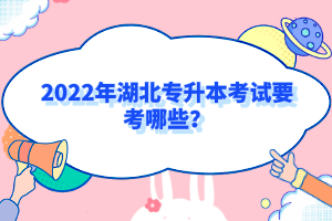2022年湖北專升本考試要考哪些？