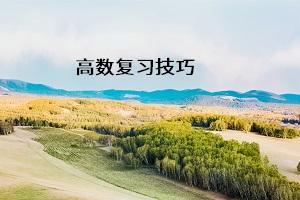 高數(shù)復(fù)習(xí)技巧