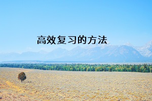 高效復(fù)習(xí)的方法